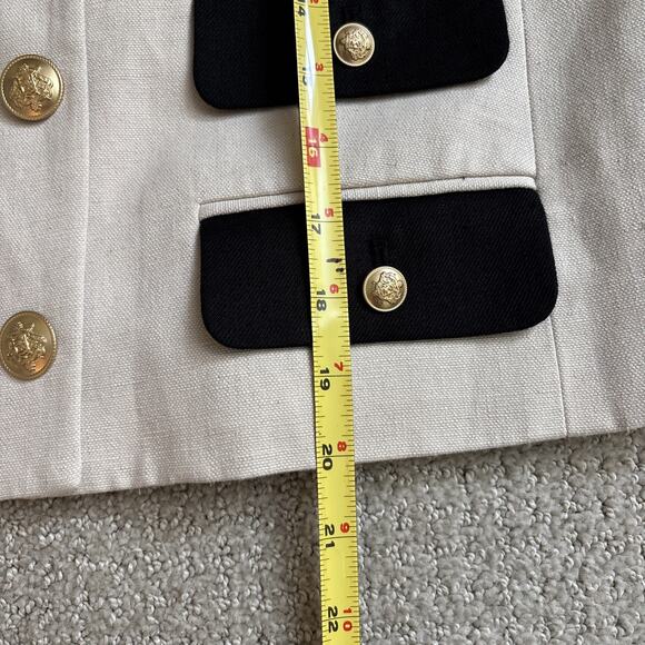 J.Crew Contrast Lady Jacket Textured Linen Blend Dried Wheat Preppy US 2 NWT - Picture 9 of 10